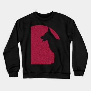 Minimalistic German Shepherd Sun Crewneck Sweatshirt